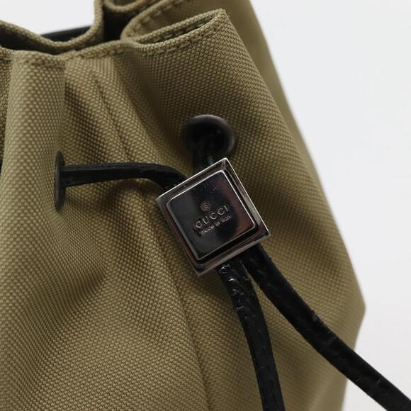 GUCCI Drawstring Pouch Nylon Beige 039 0973 Auth hk3094 - Picture 10 of 16